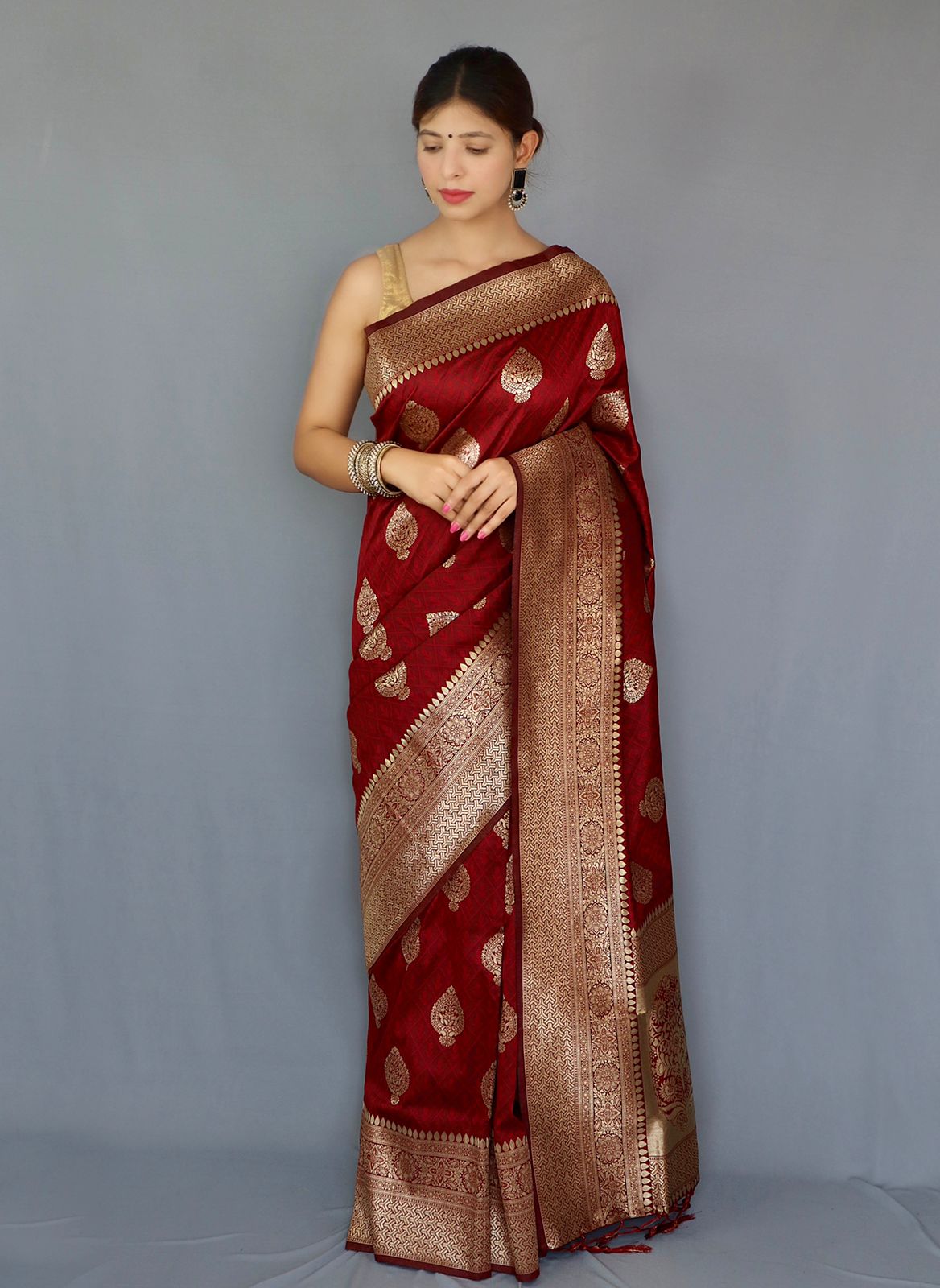 Pure Banarasi Silk With Zari Weaving