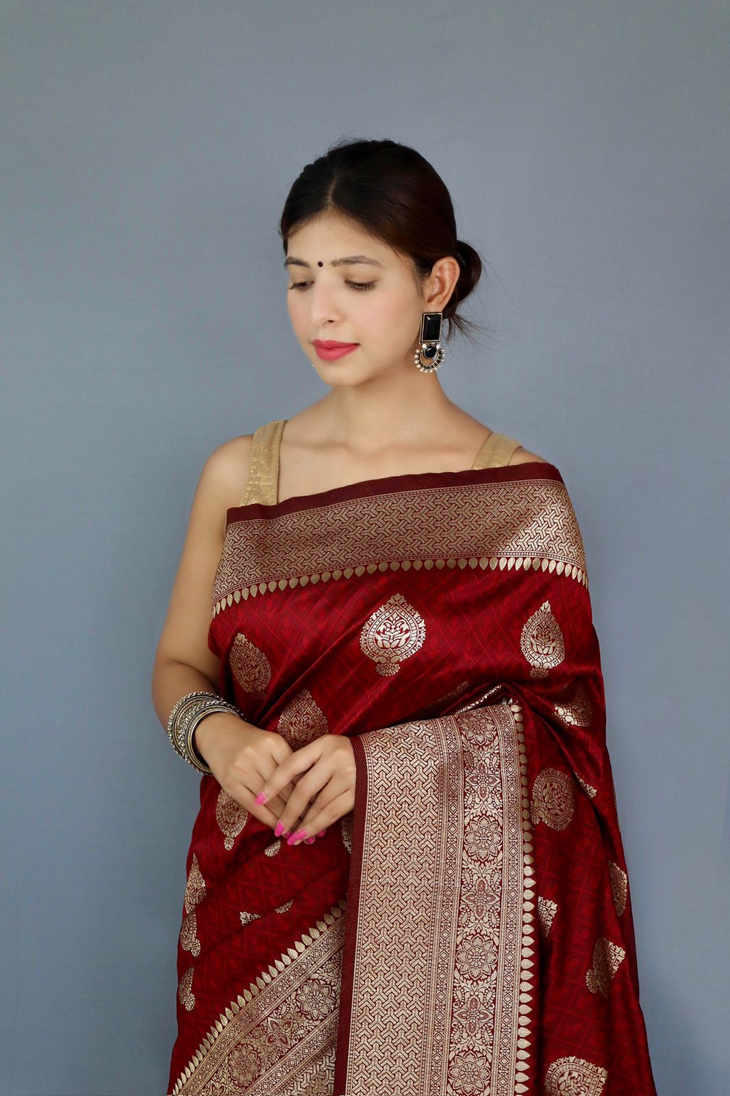 Pure Banarasi Silk With Zari Weaving