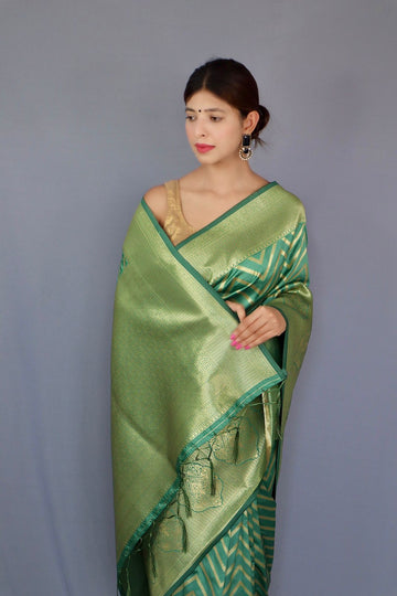 Pure Banarasi Silk With Zari Weaving