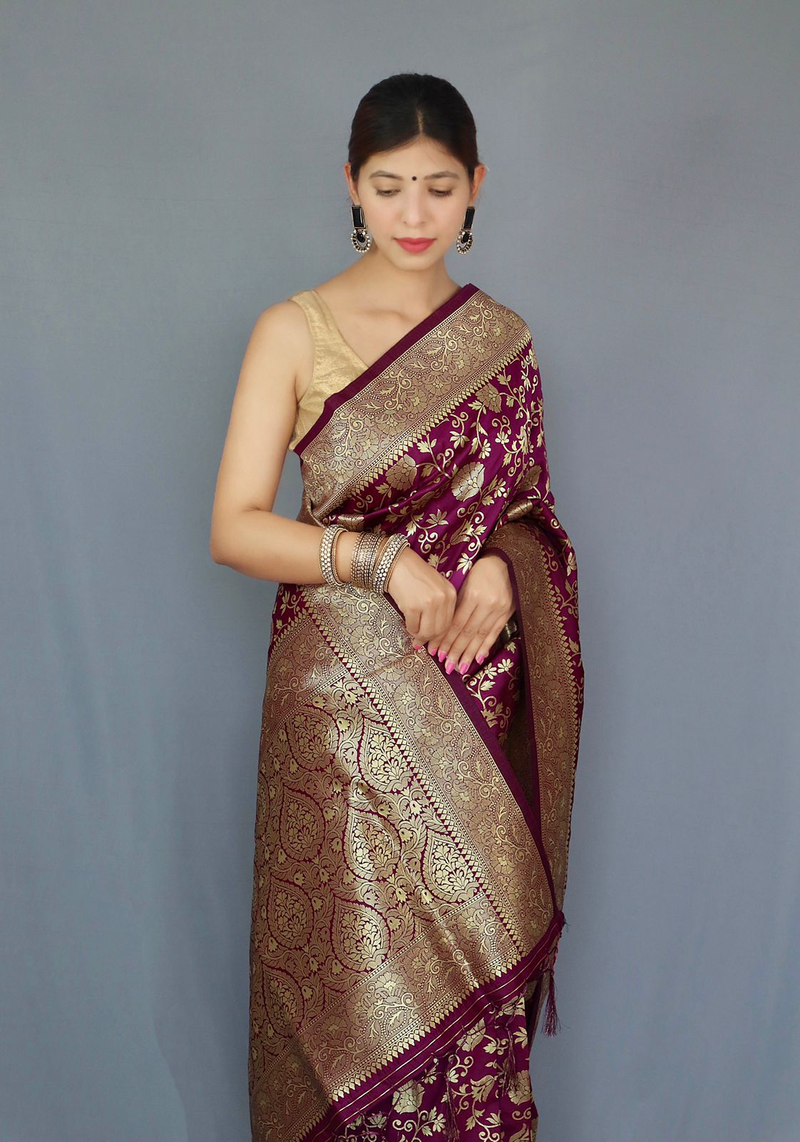Pure Banarasi Silk With Zari Weaving
