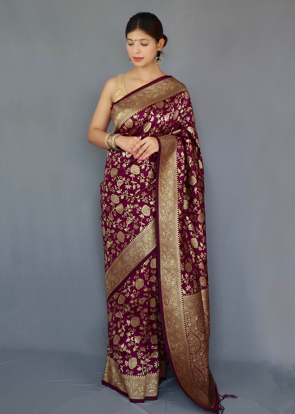 Pure Banarasi Silk With Zari Weaving
